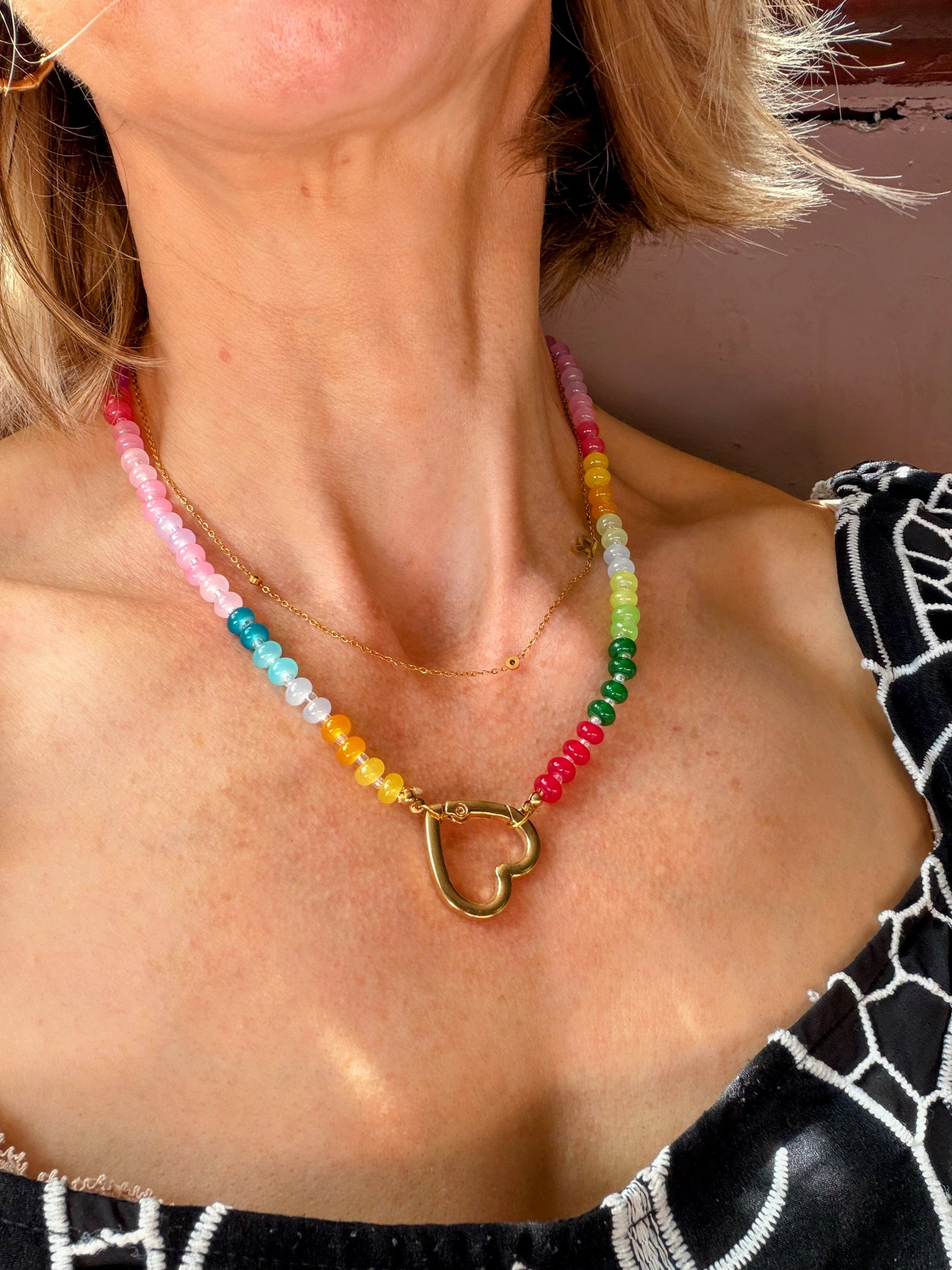 Florence Rainbow Bead Necklace