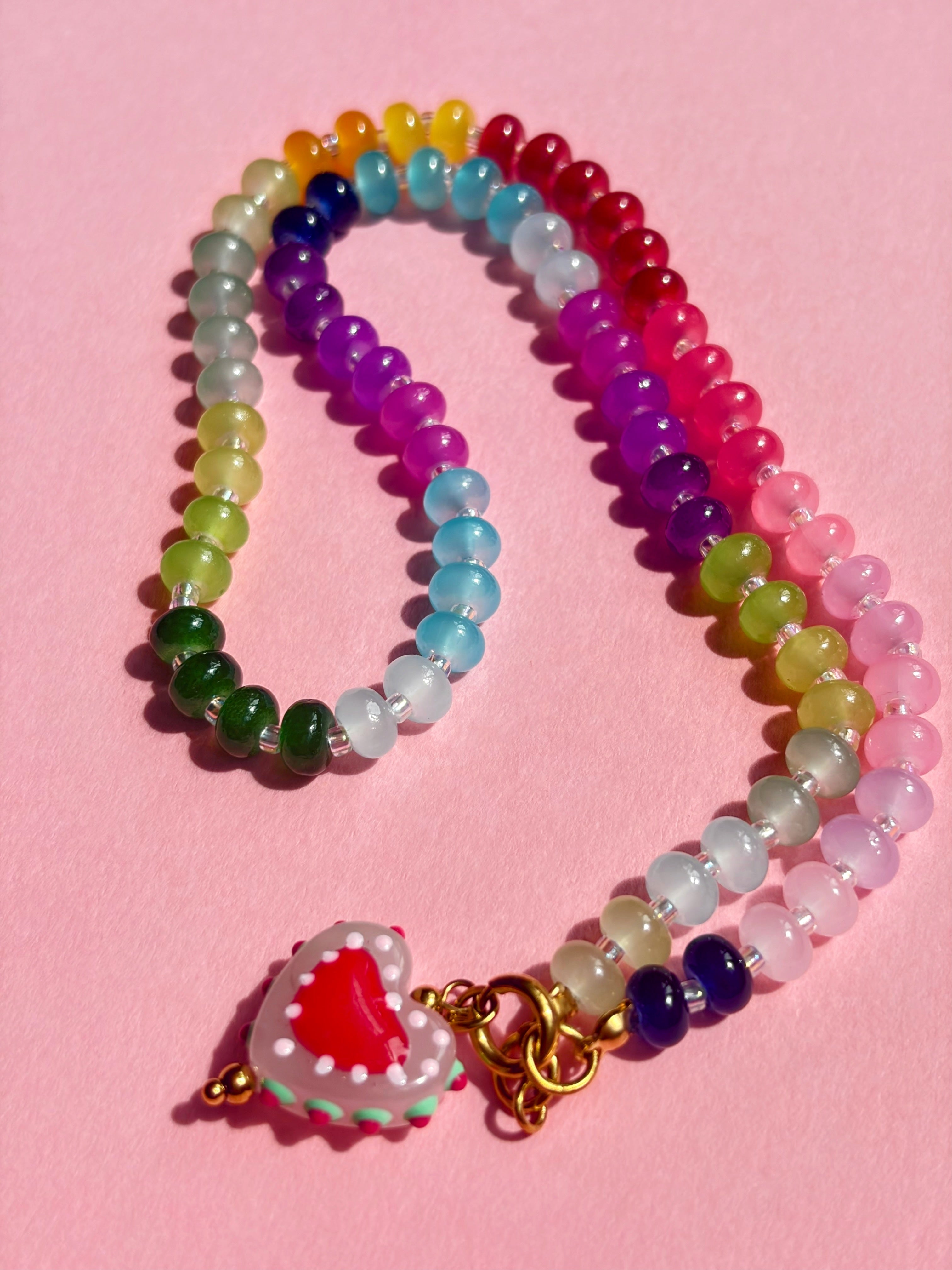 Isadora Rainbow Bead Necklace