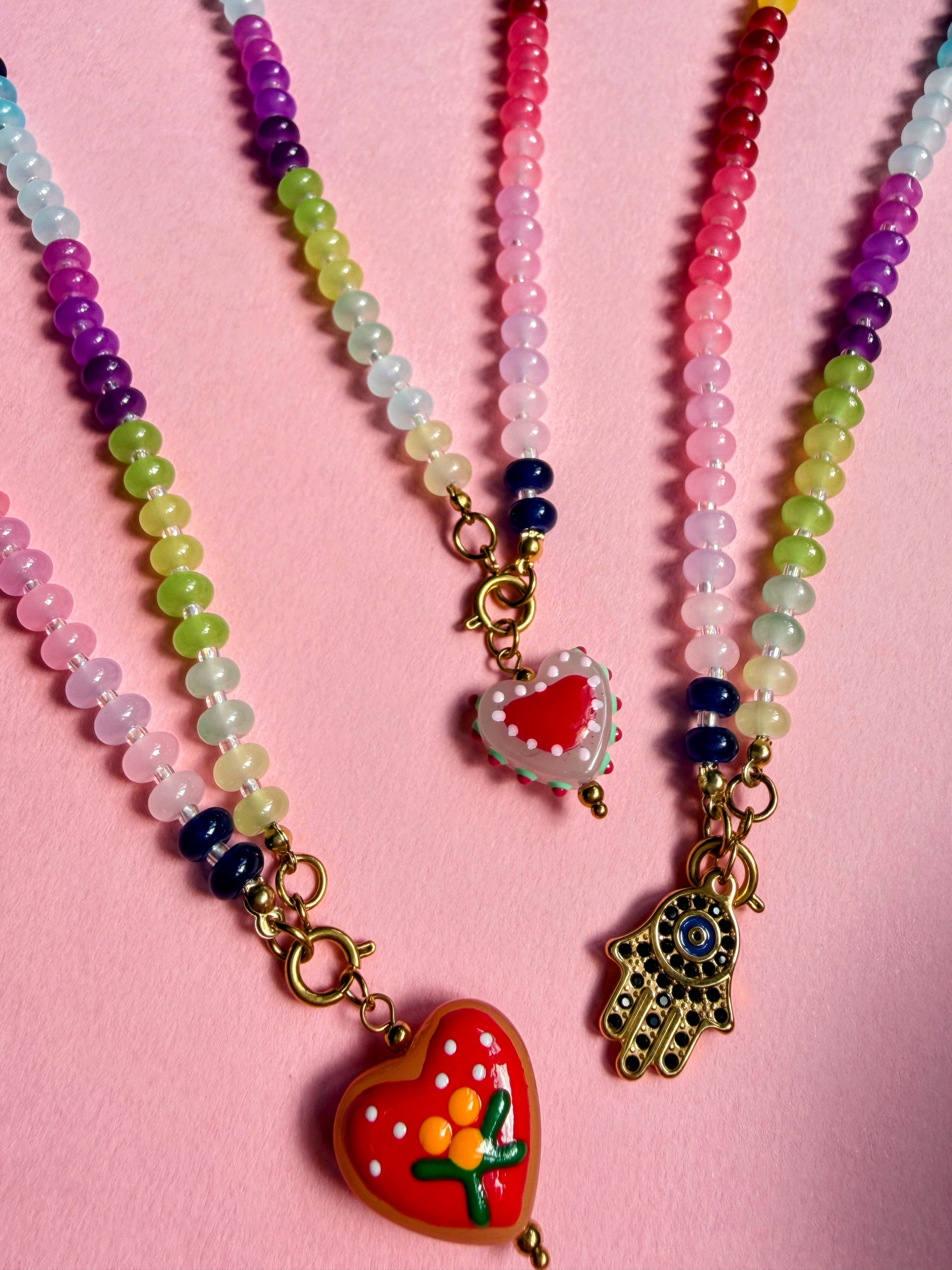Isadora Rainbow Bead Necklace