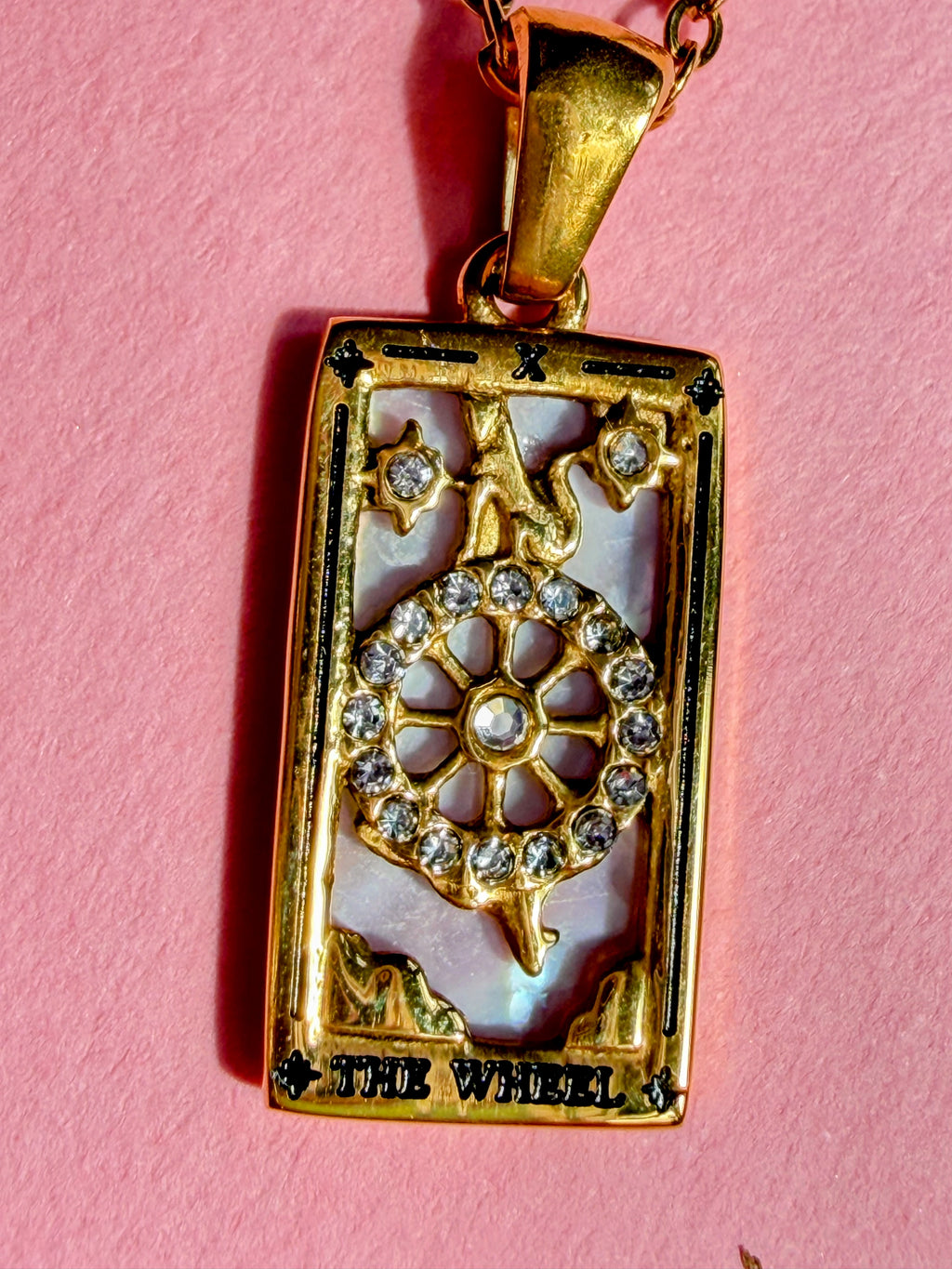 Tarot Card Necklace- The Wheel X