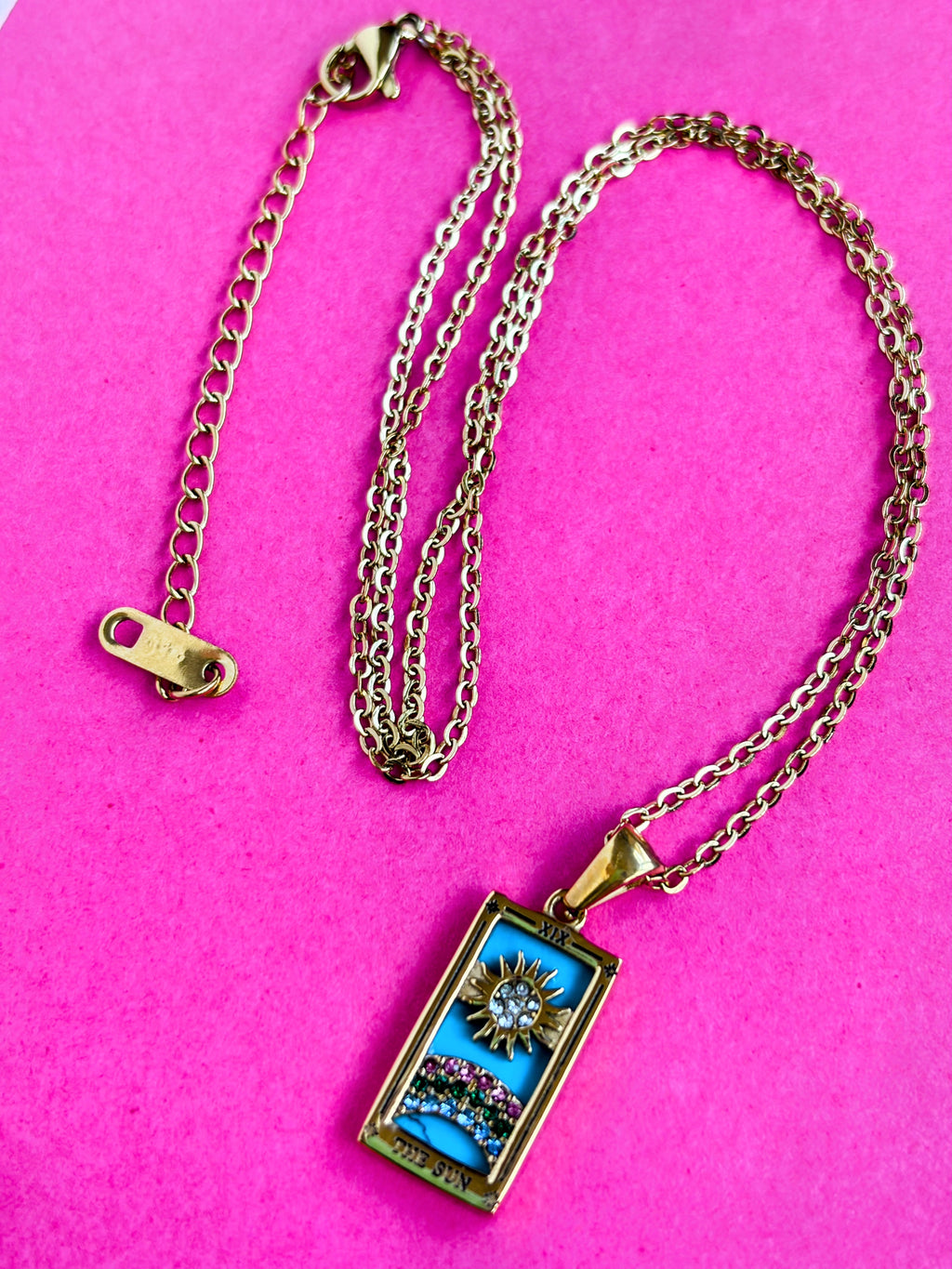 The Sun XIX- Tarot Card Necklace