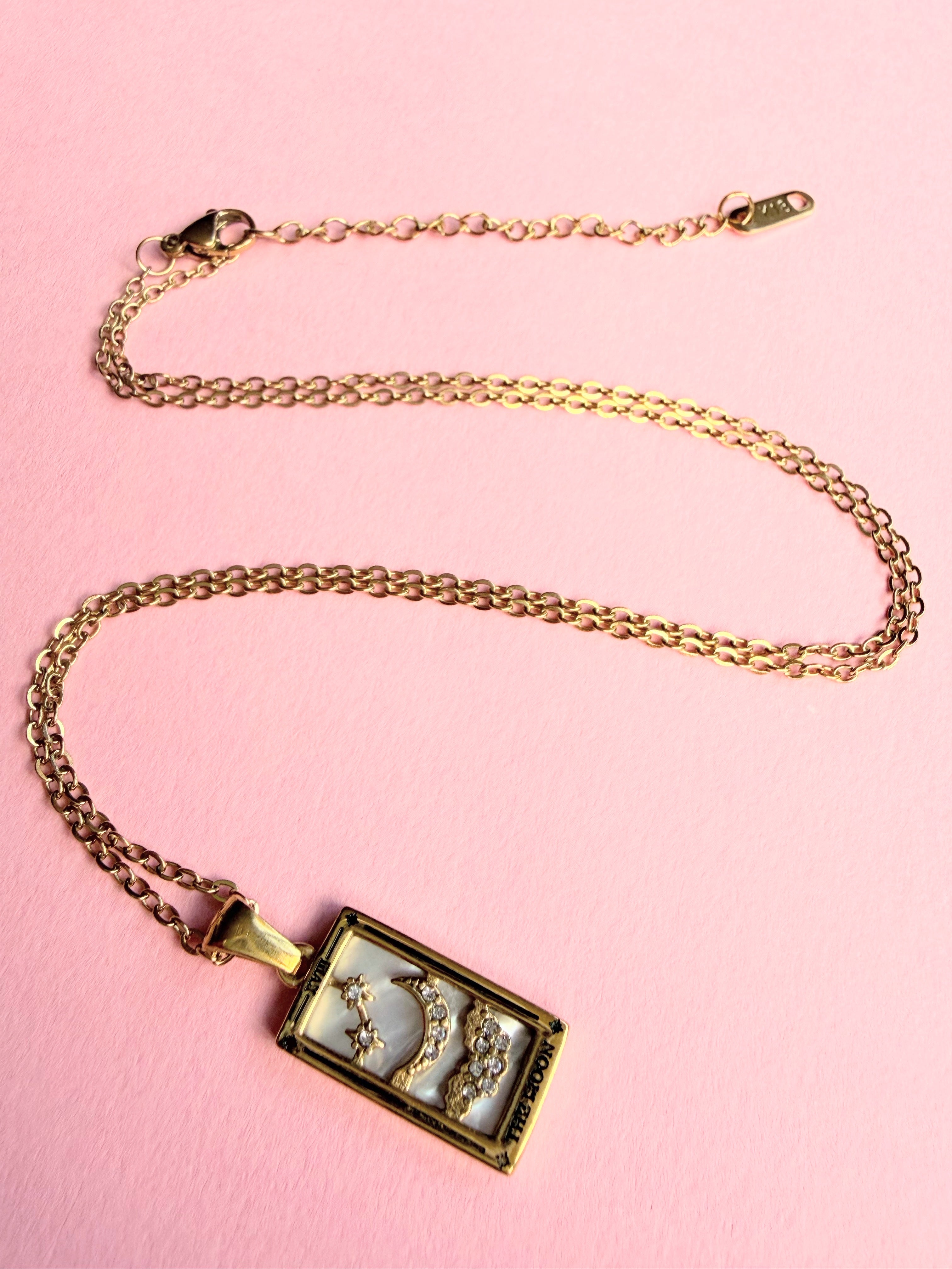 The Moon XVIII- Tarot Pendant Necklace