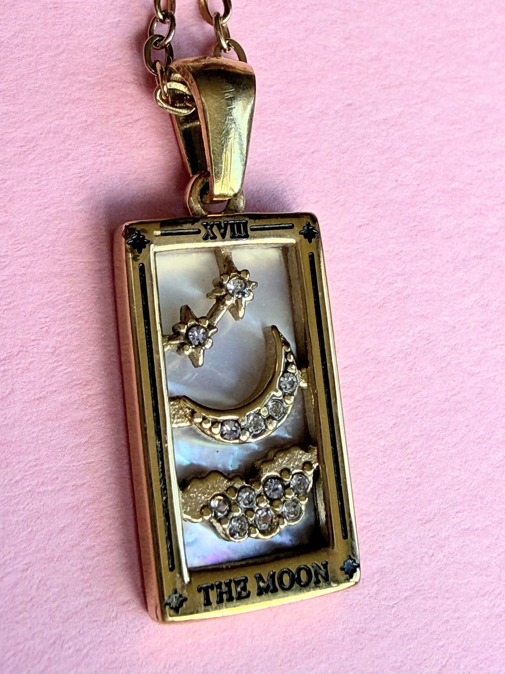 The Moon XVIII- Tarot Pendant Necklace