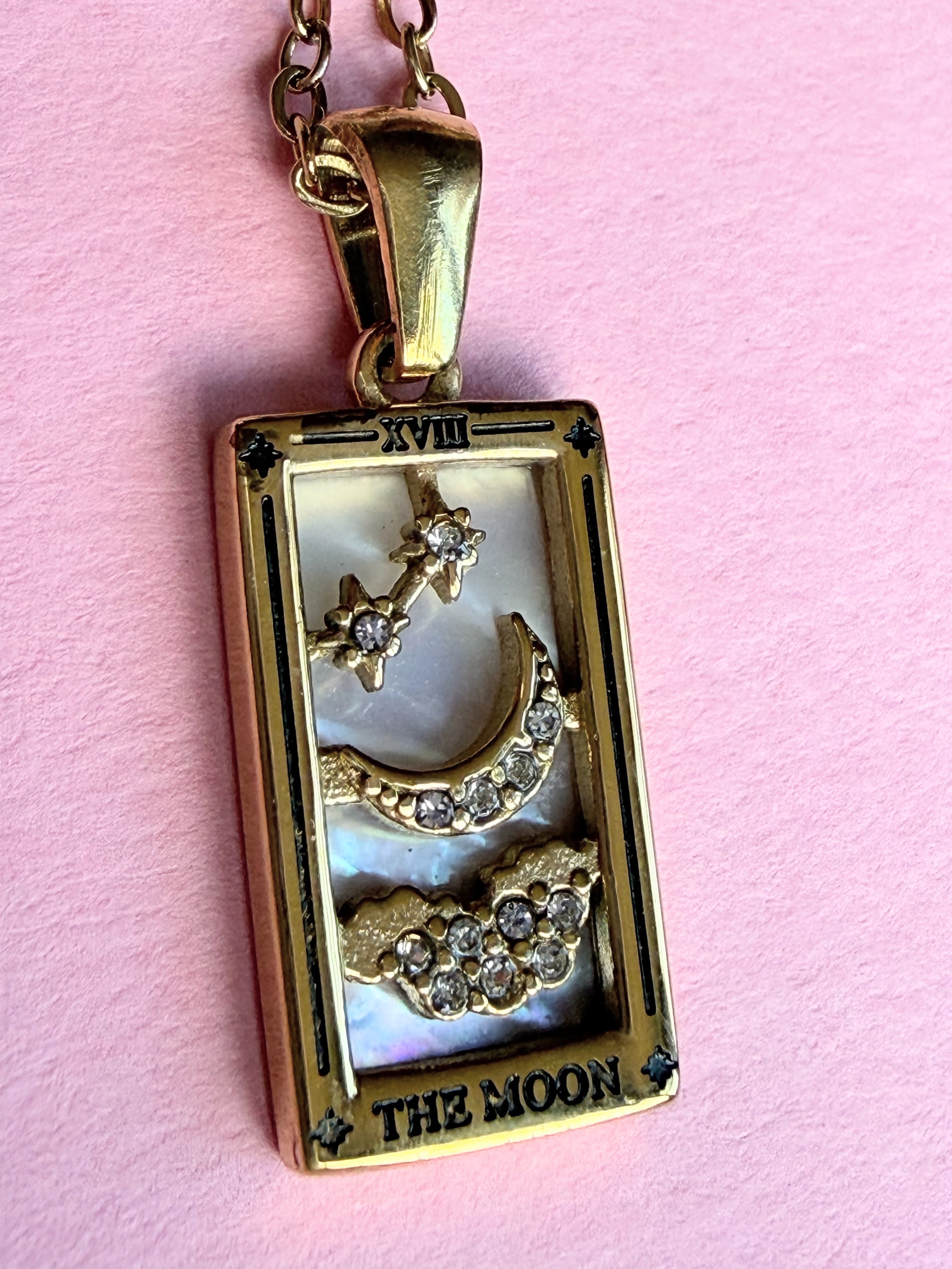 The Moon XVIII- Tarot Pendant Necklace